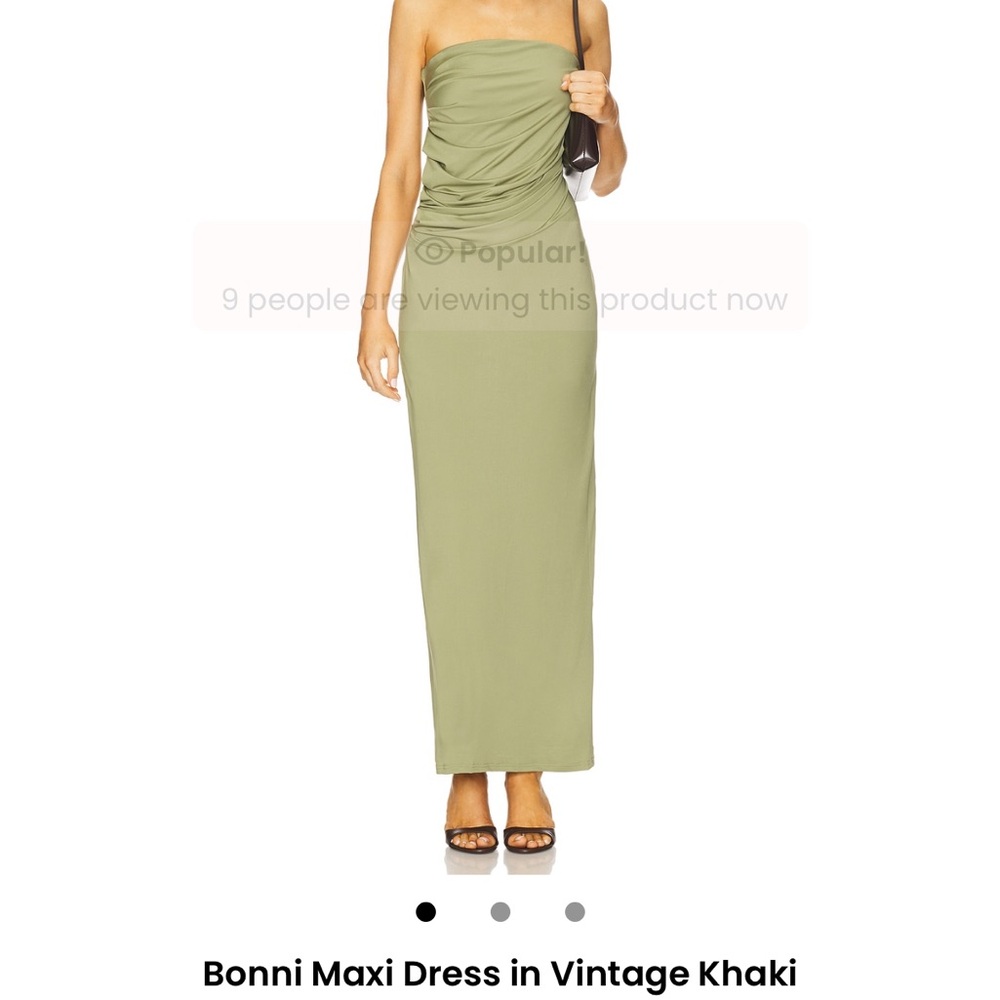 NWT Revolve SNDYS Bonni maxi dress in khaki green size small